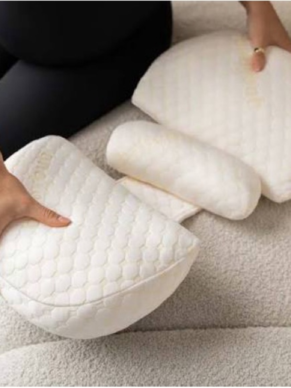 Babybub Pregnancy PilliwErgonomic White Support Pillow Set - used once
